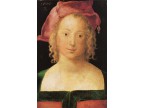 mwe06983  Albrecht Dürer  Porträt eines jungen Mädchens mit rotem Barett