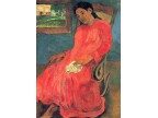 mwe08815 Paul Gauguin Frau im rotem Kleid