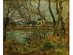 mwe18122 Camille Pissarro  Grauer Tag an den Ufern der Oise bei Pontoise