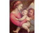 mwe18583  Raffael  Madonna della Tenda, Szene  Maria mit Christuskind und Johannes dem Täufer